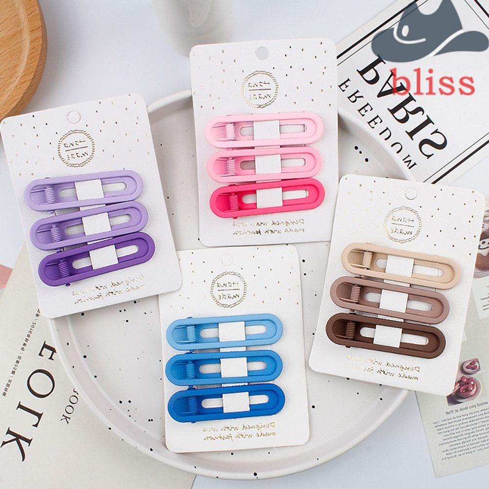 Bộ 3 Kẹp Tóc Mỏ Vịt Bằng Hợp Kim Phong Cách Hàn Quốc Dễ Thương Dành Cho Bạn Nữ