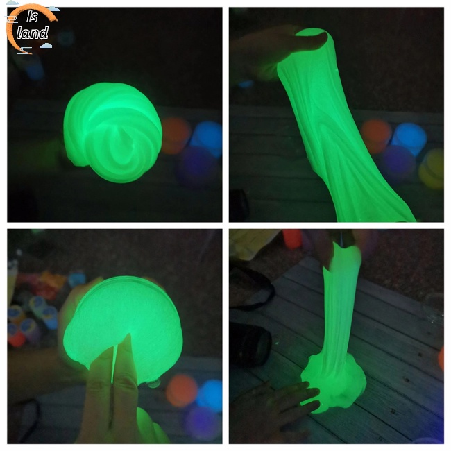 [IS] Đồ Chơi Slime Hạt Xốp Pha Lê Màu Trơn Phát Sáng Diy Cho Trẻ Em