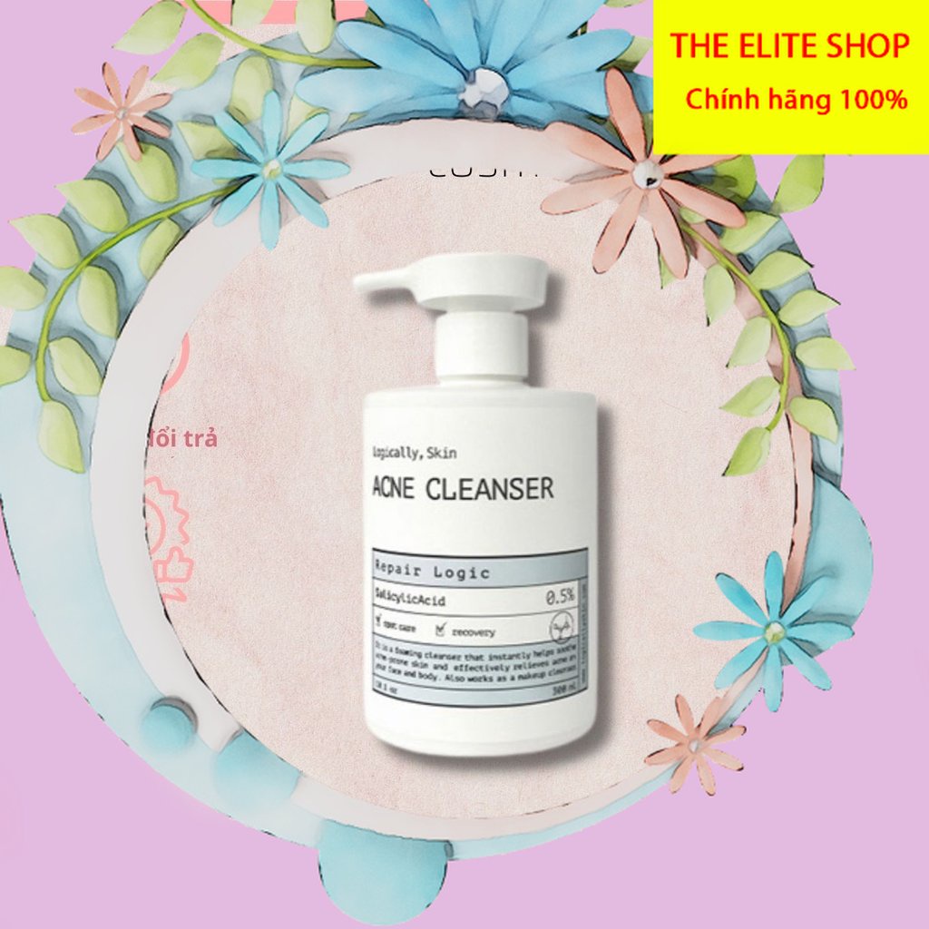 Sữa rửa mặt sinh học LOGICALLY SKIN ACNE CLEANSER 300ml