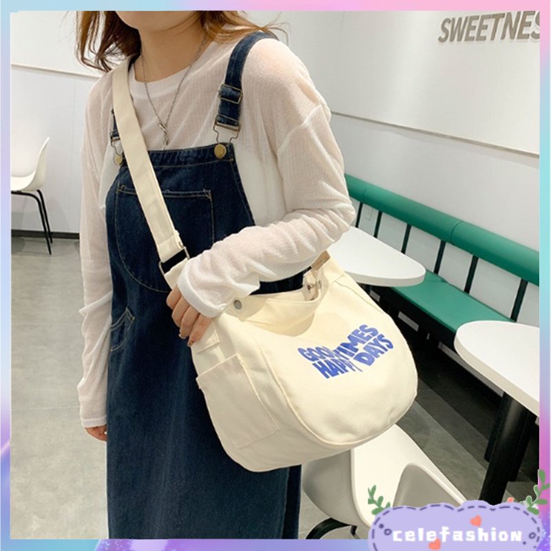 Túi Đeo Chéo Canvas Phong Cách Nhật Bản Cho Nam Nữ