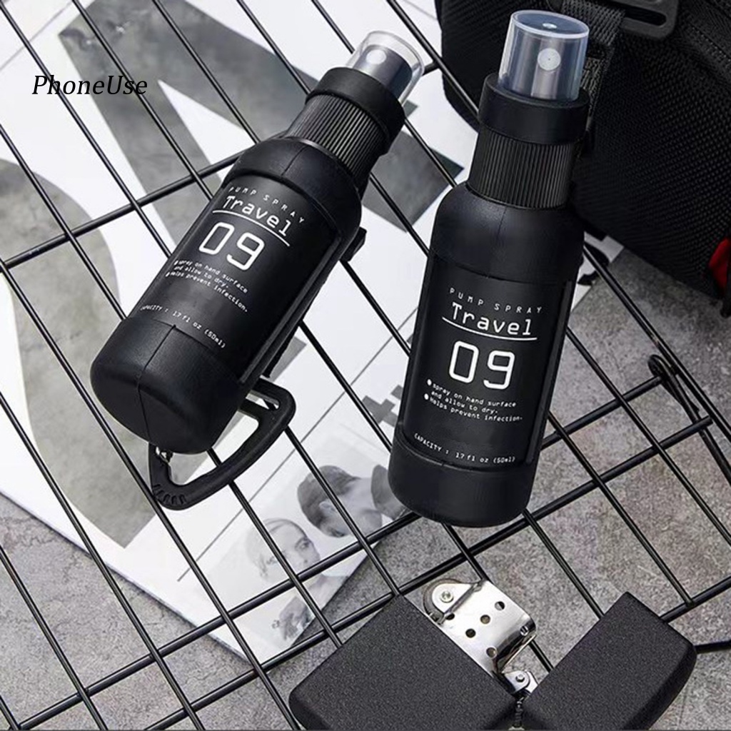 Bình Xịt 50ml Bằng PU Trong Suốt Chống Rò Rỉ Đa Năng Tiện Dụng Mang Theo Du Lịch Cắm Trại