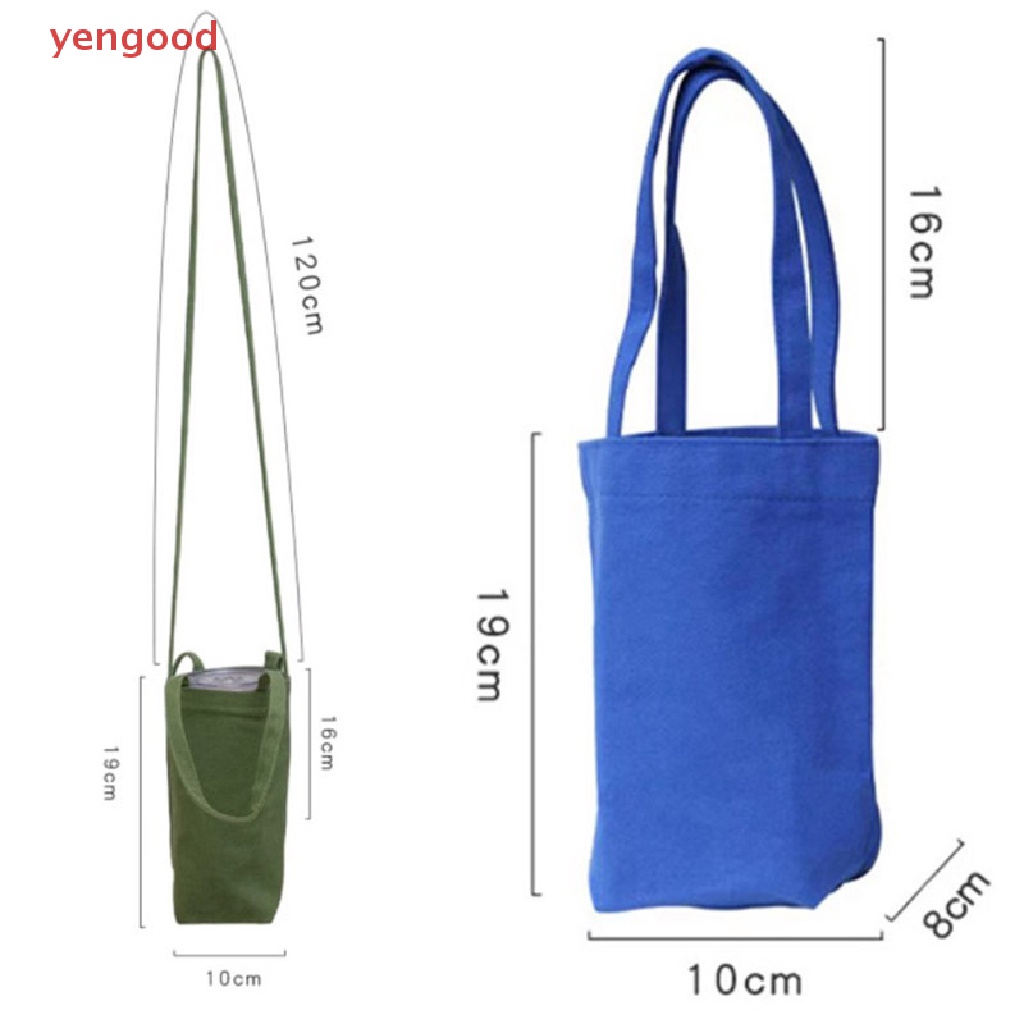 Vỏ Bọc Bình Nước Bằng Vải Bạt Có Dây Đeo Trang Điểm Tiện Lợi