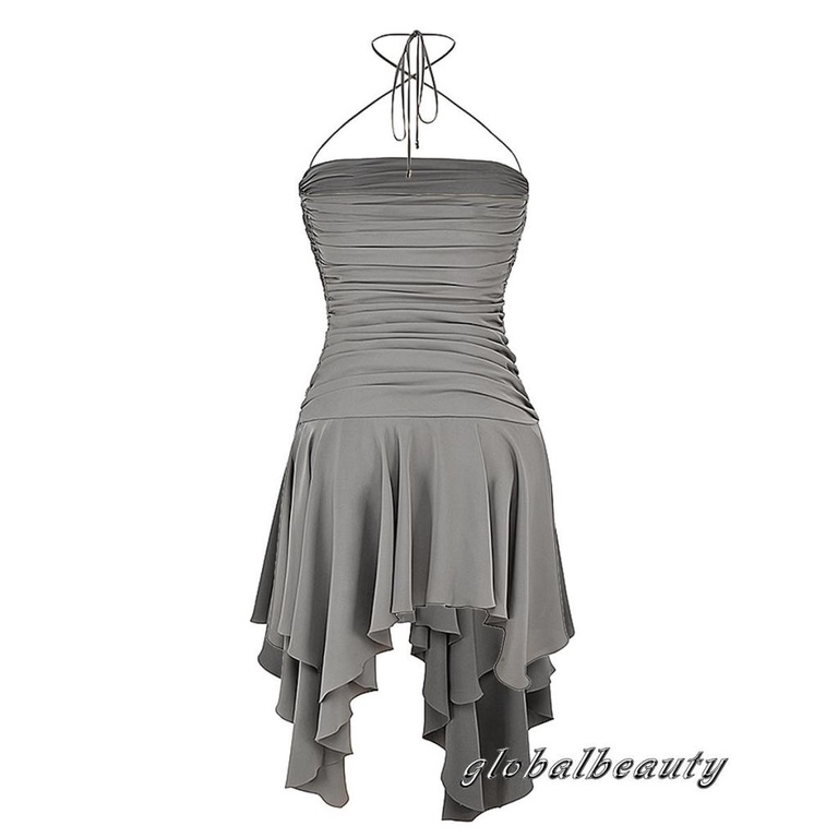 Đầm Không Tay Hở Vai Màu Sắc Đơn Giản Dành Cho Nữ