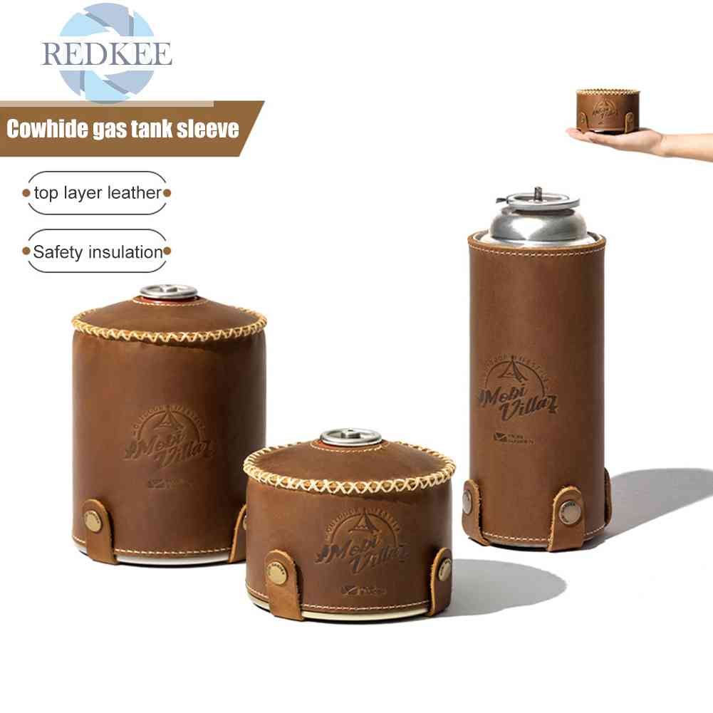 Vỏ Bọc Bình Gas Bằng Da Bò Bền Chống Bụi Cổ Điển Cho Hoạt Động Ngoài Trời