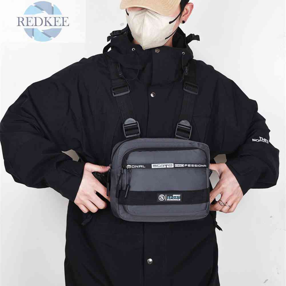 Túi Đeo Chéo Ngực Vải Oxford Nhỏ Gọn Có Thể Điều Chỉnh Thời Trang Cho Nam