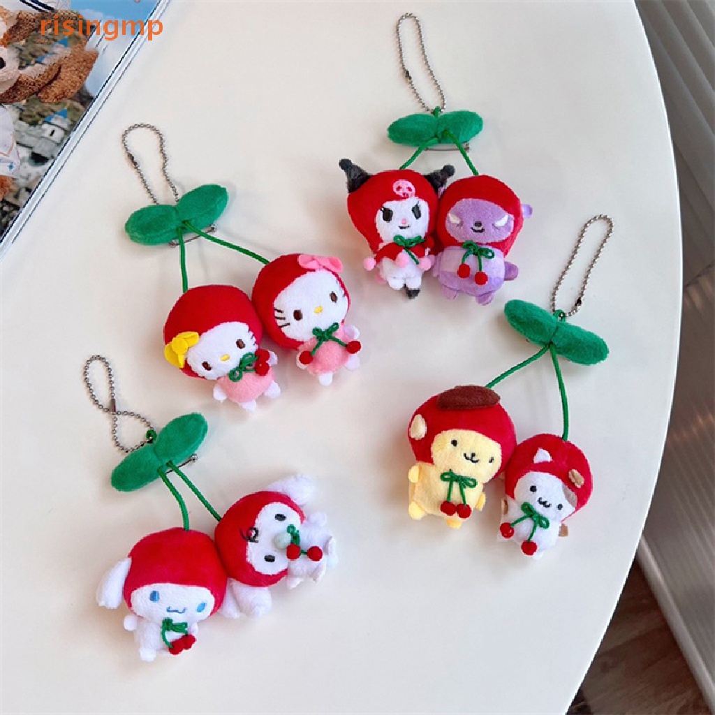 Móc Khóa Búp Bê Nhồi Bông Hình Chú Chó Hoạt Hình Sanrioed Cherry Đáng Yêu