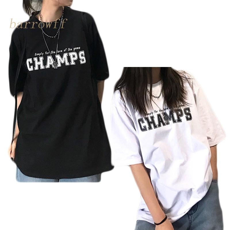 Áo Thun Tay Ngắn Dáng Rộng In Chữ Phong Cách Harajuku Màu Trắng Đen Thời Trang Mùa Hè Cho Nam Và Nữ
