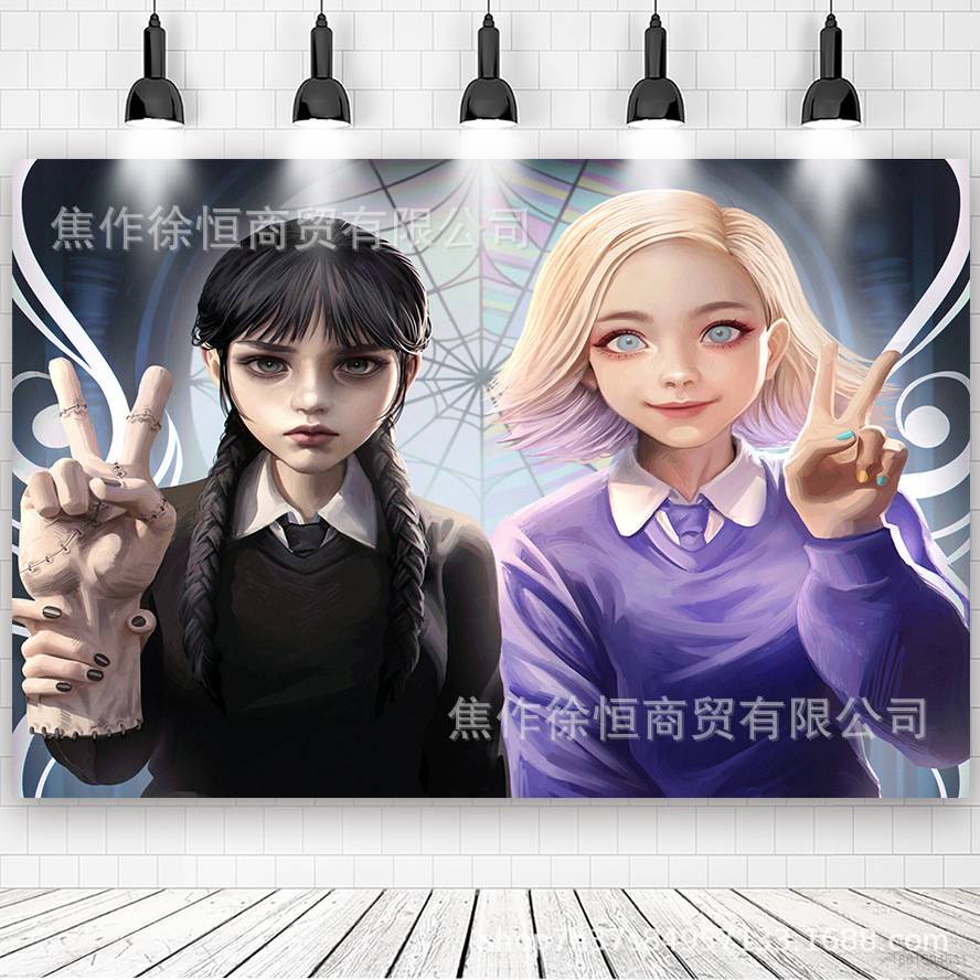 Banner Trang Trí Tiệc Sinh Nhật Chủ Đề Addams SY2 YS2