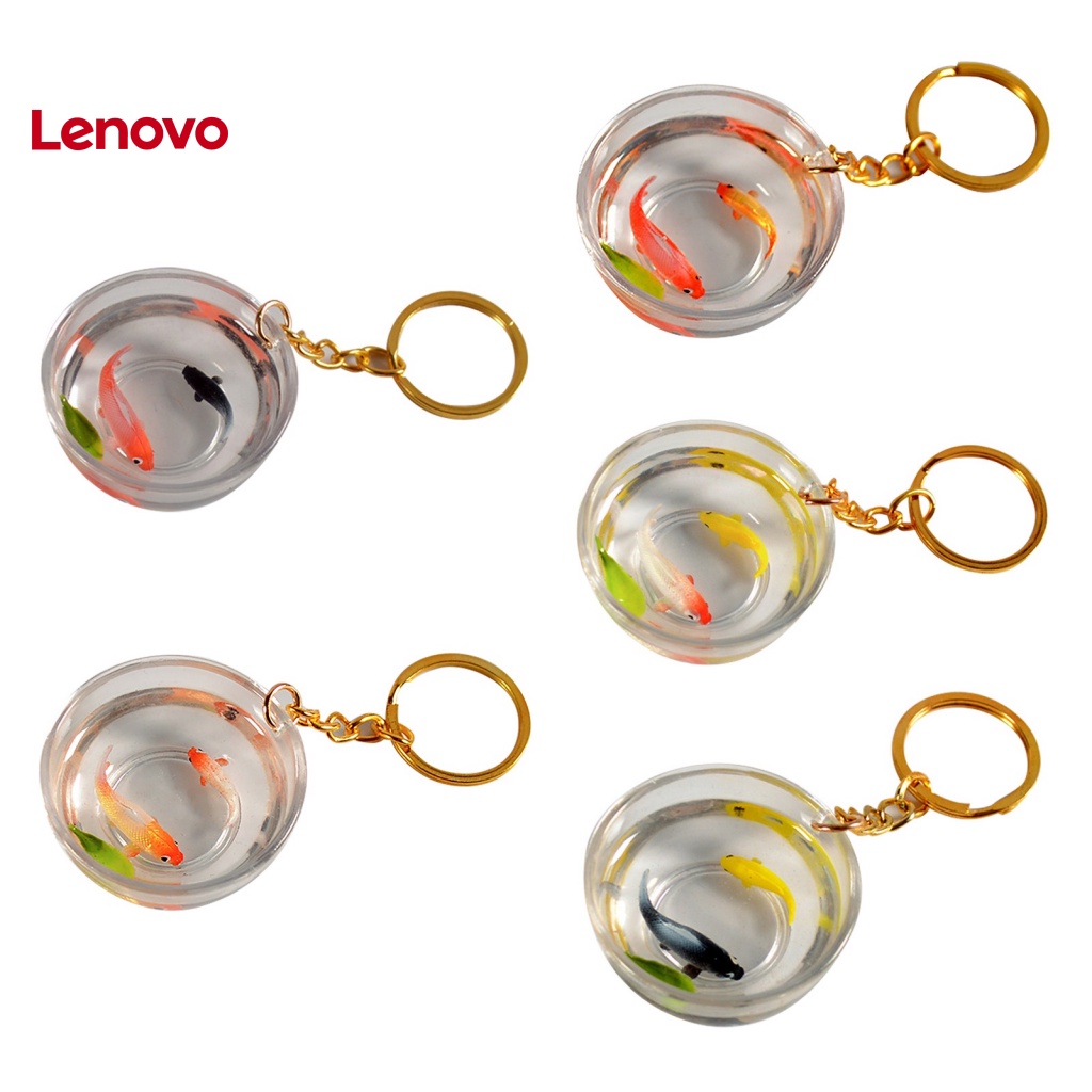 Móc Khóa Hình Cá Koi May Mắn Mini Trong Suốt Đa Năng Trang Trí Ba Lô