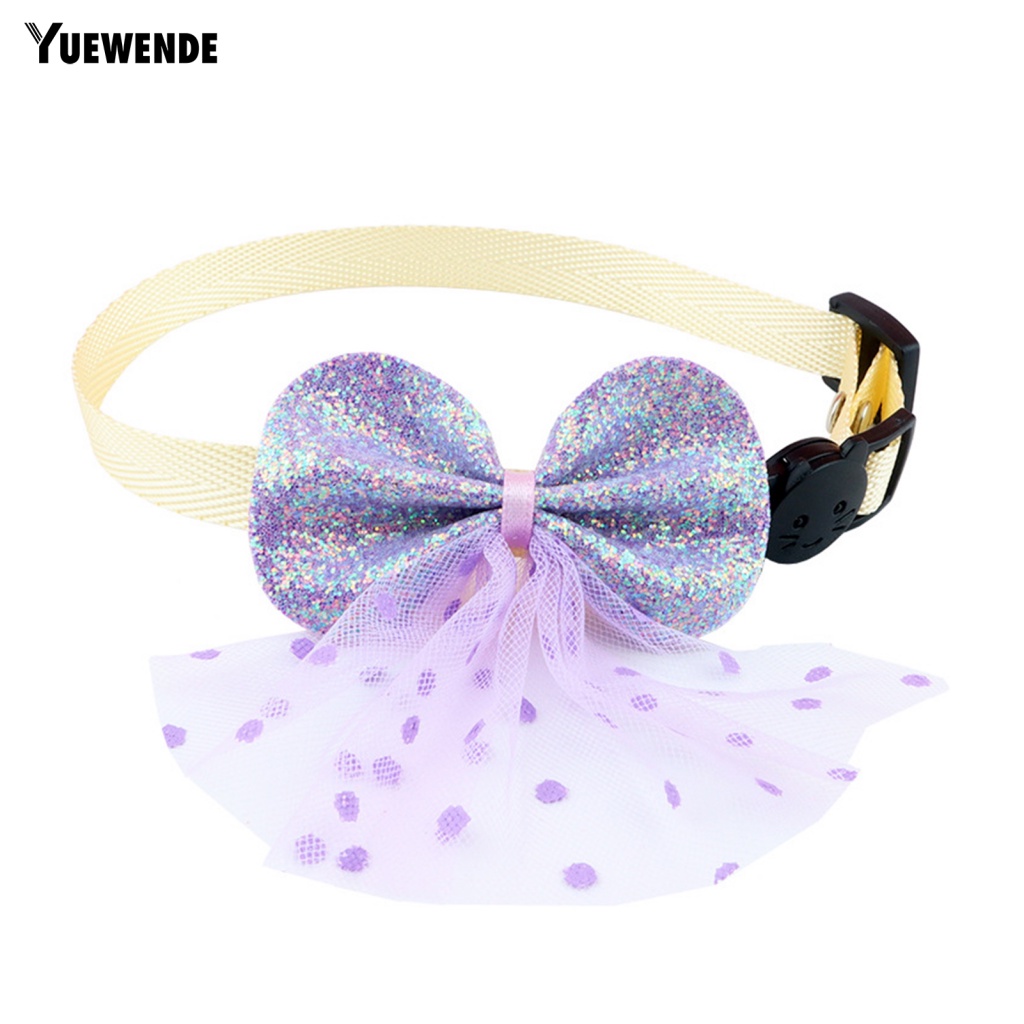 Ye.b Vòng Cổ Bằng Polyester In Chấm Bi Dễ Thương Mặc Hàng Ngày Cho Mèo Cưng