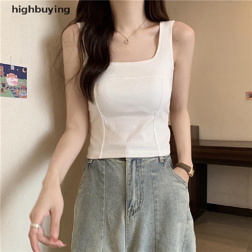 Áo Hai Dây Cổ Vuông Màu Sắc Thời Trang Quyến Rũ Cho Nữ