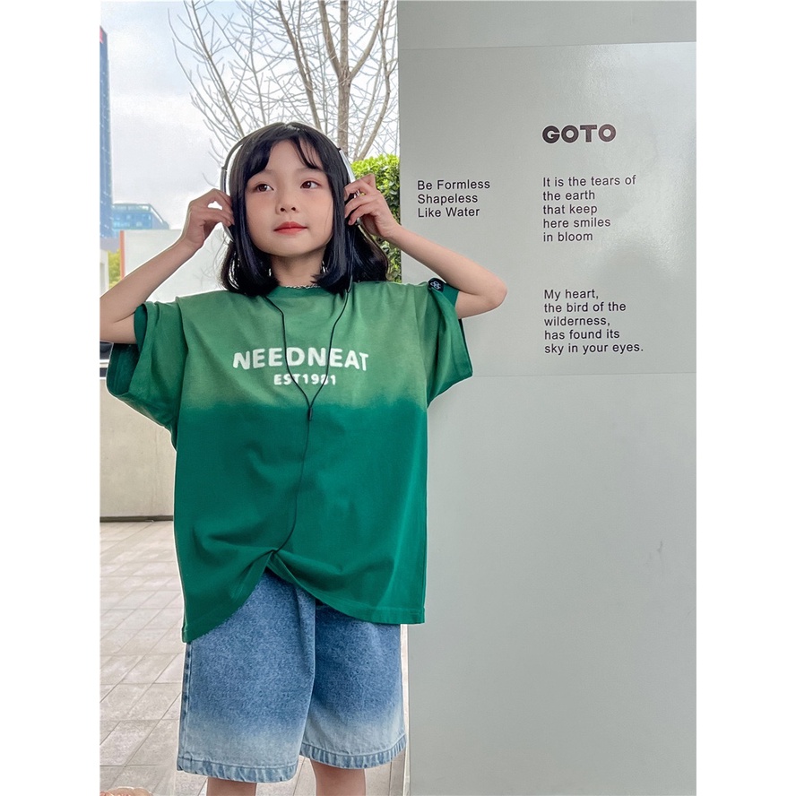 Áo thun cho bé ombre Needneat AB709 sz 90-160, áo phông trẻ em thời trang Hàn Quốc
