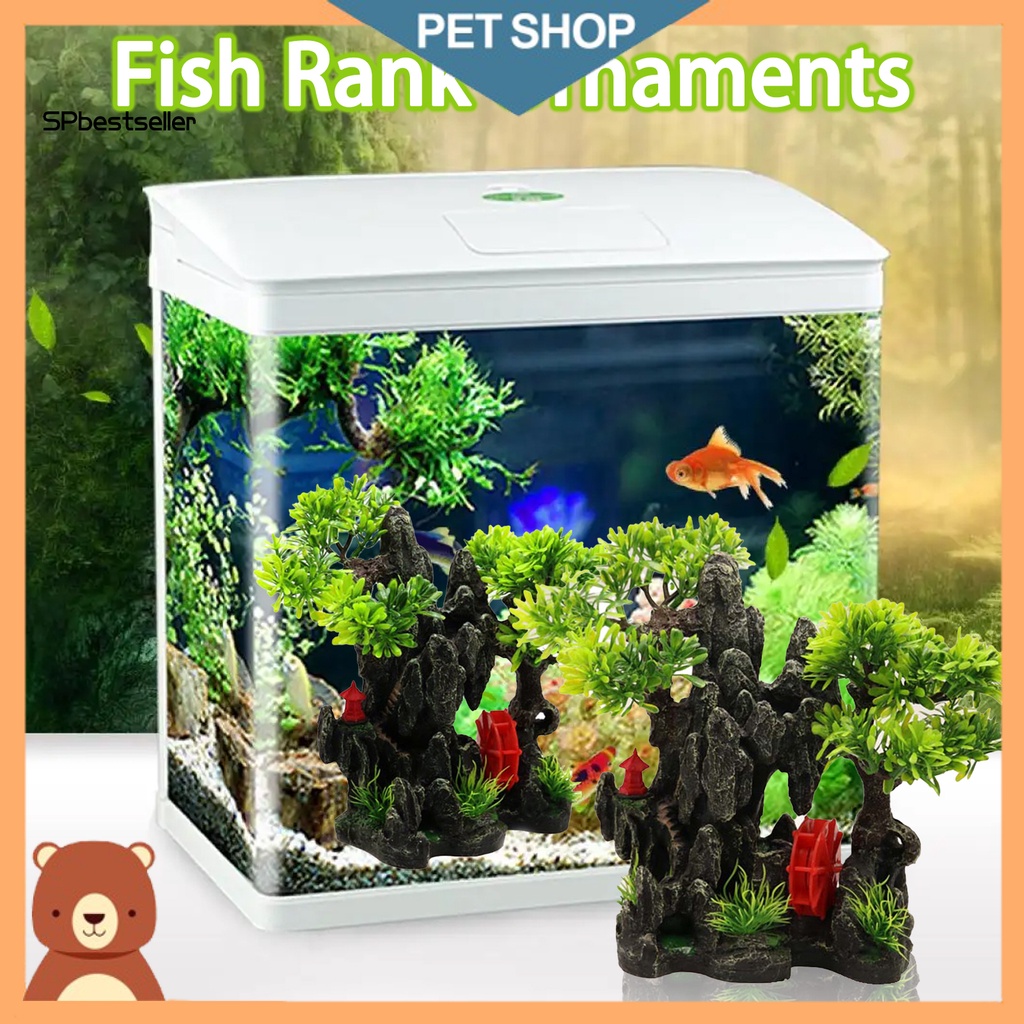 Hòn Non Bộ Nhân Tạo Bằng Nhựa Resin Không Phai Màu Trang Trí Bể Cá