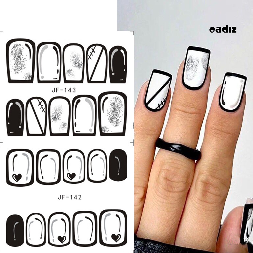 Miếng Dán Trang Trí Móng Tay Dạng Trượt Hiệu Ứng 3D Hoạt Hình Không Phai DIY