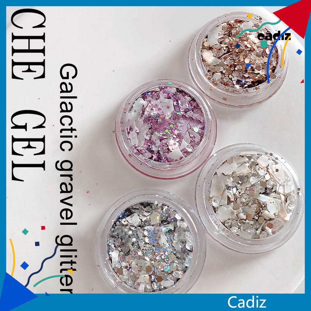 1 Hộp Kim Tuyến Vỏ Sò Lấp Lánh Trang Trí Móng Tay Nghệ Thuật DIY Không Phai Màu Phong Cách Nhật Bản