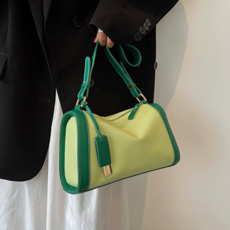 Túi Đeo Vai Sức Chứa Lớn Màu Sắc Tương Phản Thời Trang Cho Nữ