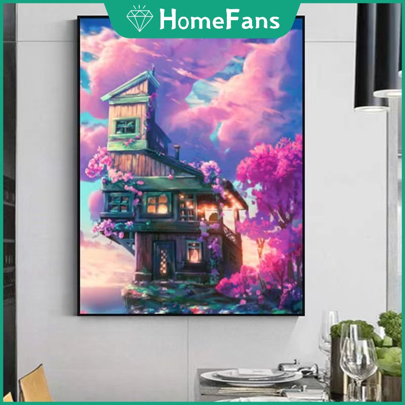 Bộ Tranh Đính Đá 5D Tự Làm 30x40cm / 40x50cm / 50x70cm Hình Truyện Tranh Châu Âu