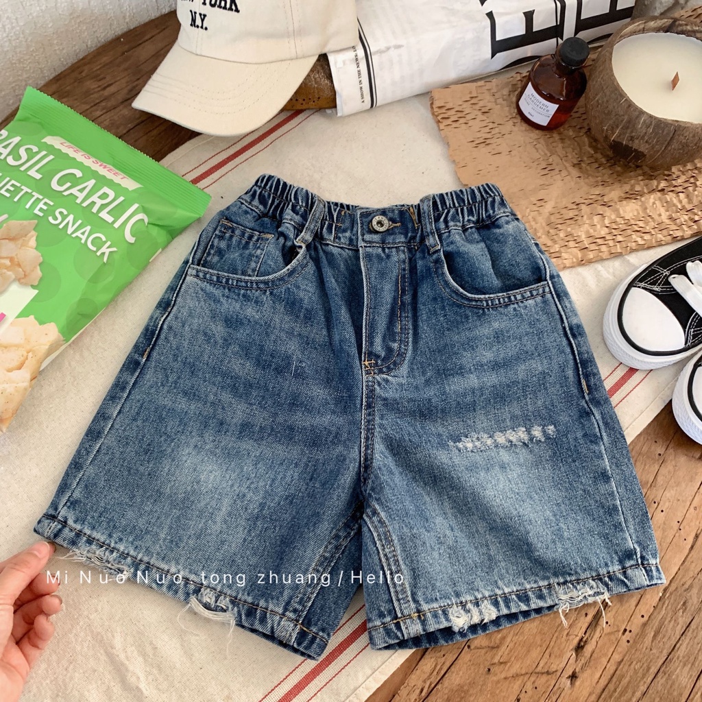 QUẦN JEANS LỬNG CẠP CHUN CÓ CÚC CÀI CHO BÉ- HÀNG QCCC