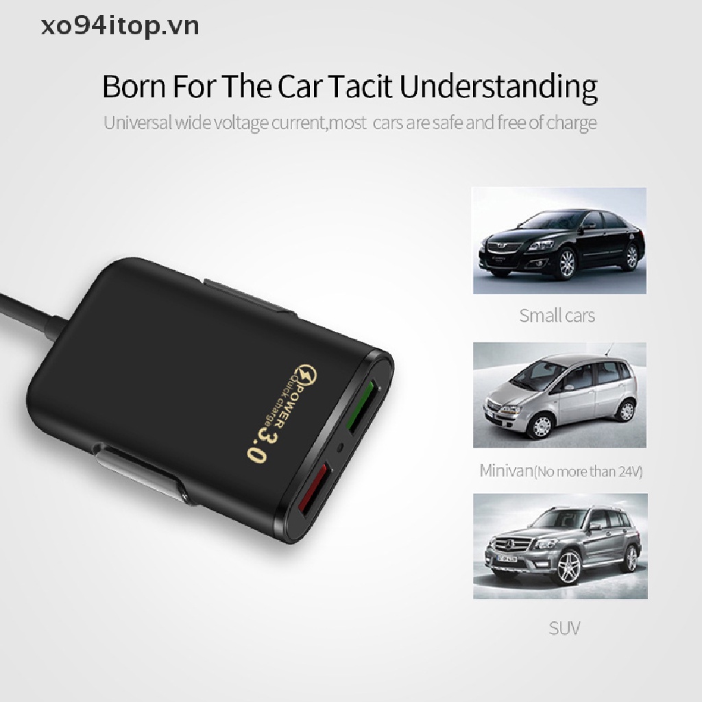 Tẩu Sạc Nhanh QC 3.0 Tiện Dụng Cho Xe Ô Tô