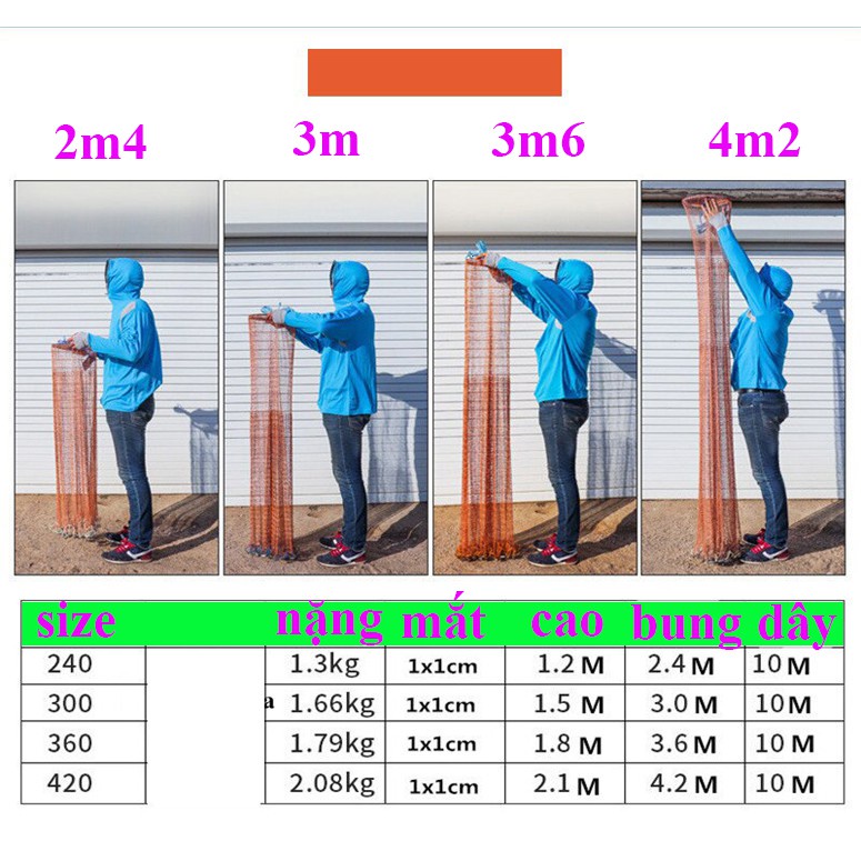 Chài Bắt Cá Dạng Đĩa Rút Thái Lan Chất Liệu Dù Và Cước - Đồ Câu SIMANO