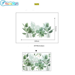 Miếng dán tường Thinkmax trang trí hình lá xanh