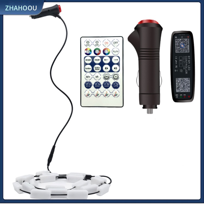 ☃Phụ Kiện Trang Trí Nhà Cửa Kiểu Dáng Dễ Thương Xinh Xắn☃ Dây Đèn Led Trang Trí Nội Thất Xe Hơi Có Điều Khiển Từ Xa Tiện Dụng