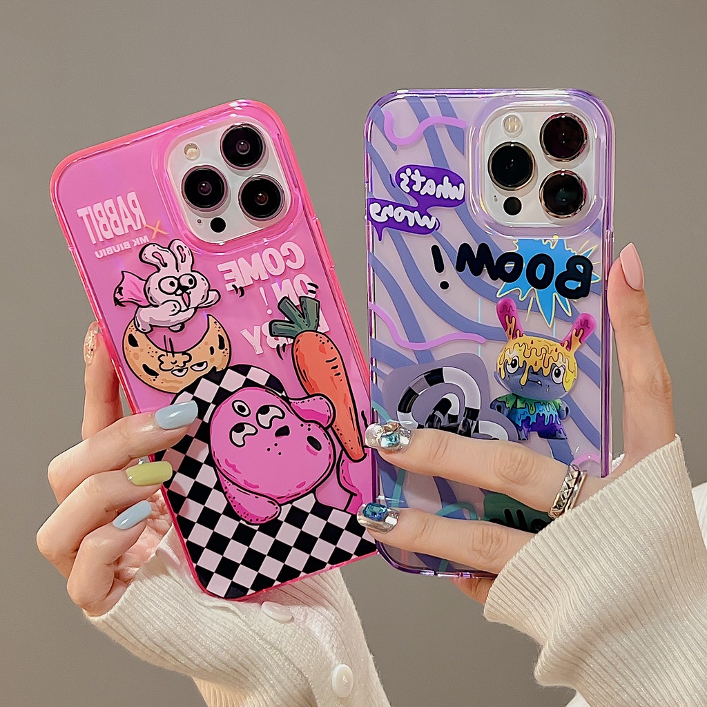 Ốp Điện Thoại tpu Dẻo Trong Suốt Họa Tiết Hoạt Hình Độc Đáo Chống Sốc Chống Rơi Cho iPhone 11 12 13 14 PRO Max