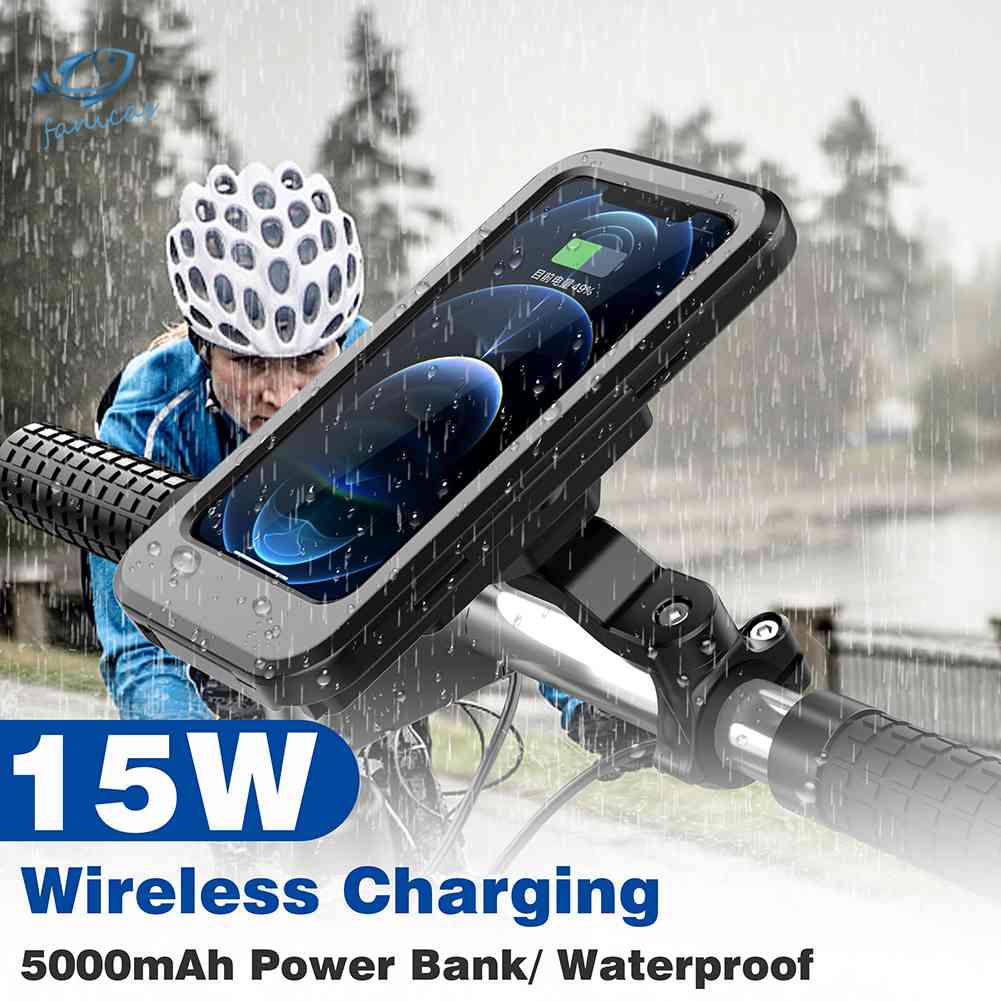 Giá Đỡ Điện Thoại Kiêm Sạc Không Dây 15W Màn Hình Cảm Ứng Chống Thấm