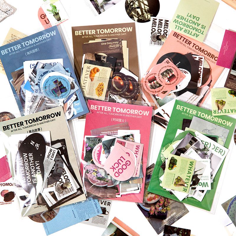 Set 46 tấm sticker aesthetic Better Tomorrow