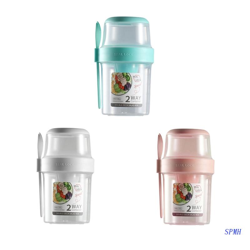 Hộp Đựng Cơm Trưa Hai Tầng Bằng Nhựa Đa Năng Tiện Lợi Khi Đi Dã Ngoại