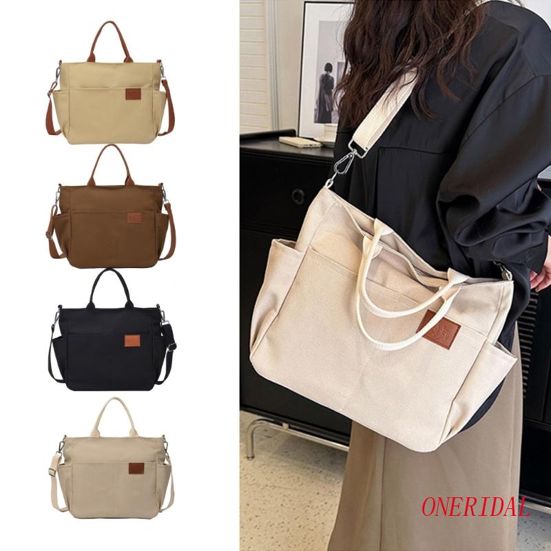 Túi Xách Tay Bằng Vải Canvas Thiết Kế Giản Dị Thời Trang Dành Cho Nữ