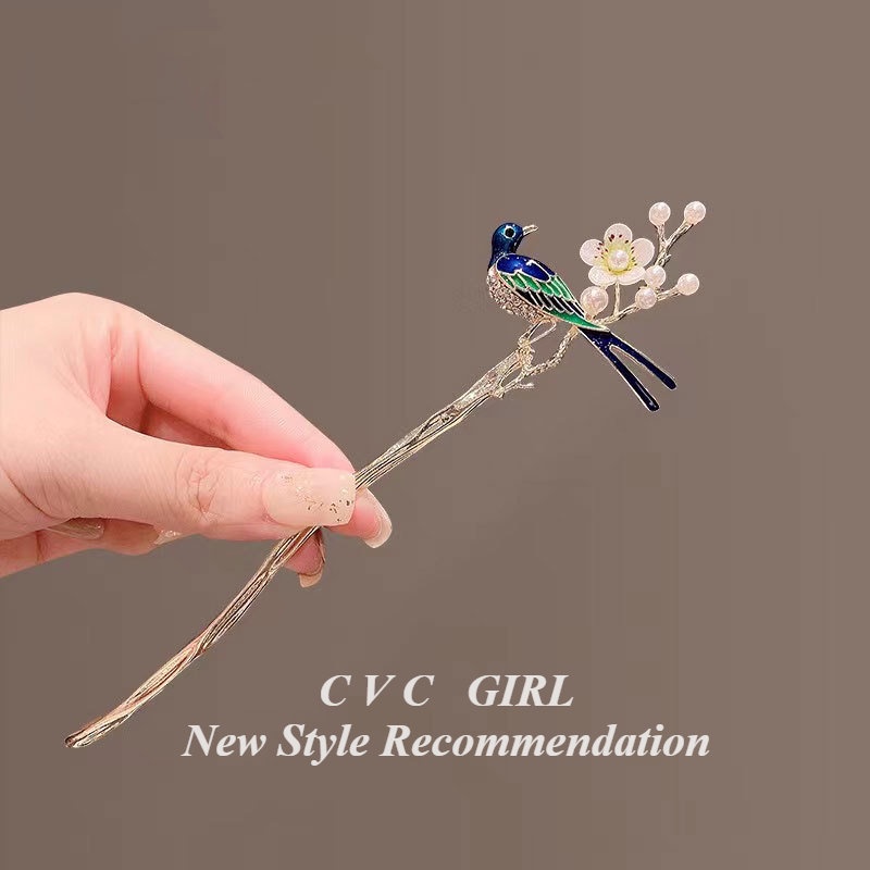 Trâm Cài Tóc Đính Bóng Lông Mày Phong Cách Hanfu Trung Hoa Cổ Điển Thời Trang Cho Nữ