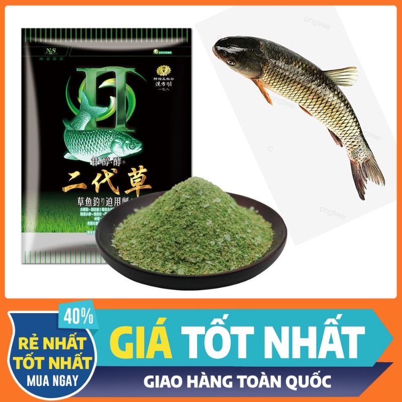 Mồi câu trắm xanh chuyên Trắm 2 trong 1 cực nhạy- Đồ Câu DHS