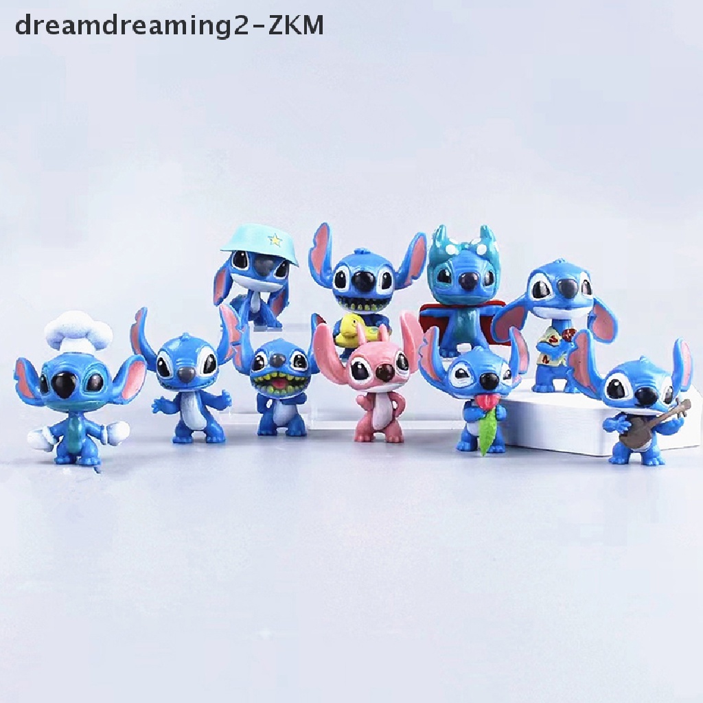 Bộ 10 Mô Hình Đồ Chơi Stitch Bằng PVC Cho Bé