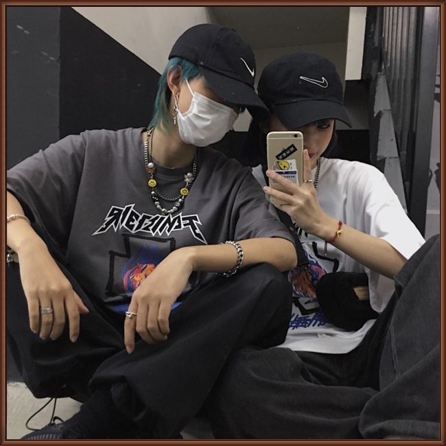 Áo Thun Tay Ngắn Cổ Tròn Thoáng Khí Thoải Mái In Chữ Thời Trang Mùa Hè Cho Cặp Đôi