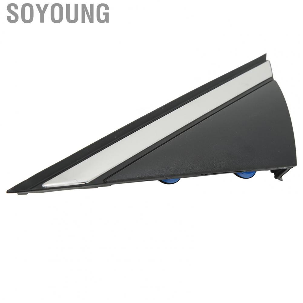 Soyoung Driver Side Triangle Door Mirror Flag Cover  Durable Perfect Fit 86180 C1000 Anti Aging Chrome Plating Front Fender Pillar Corner Molding for Car