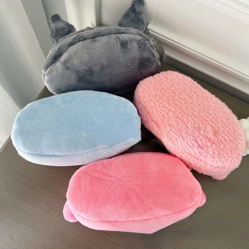 Sanrio Túi Đựng Bút Chì / Mỹ Phẩm Cỡ Lớn Hình Kuromi My Melody Cinnamoroll Nhồi Bông Dễ Thương Cho Học Sinh