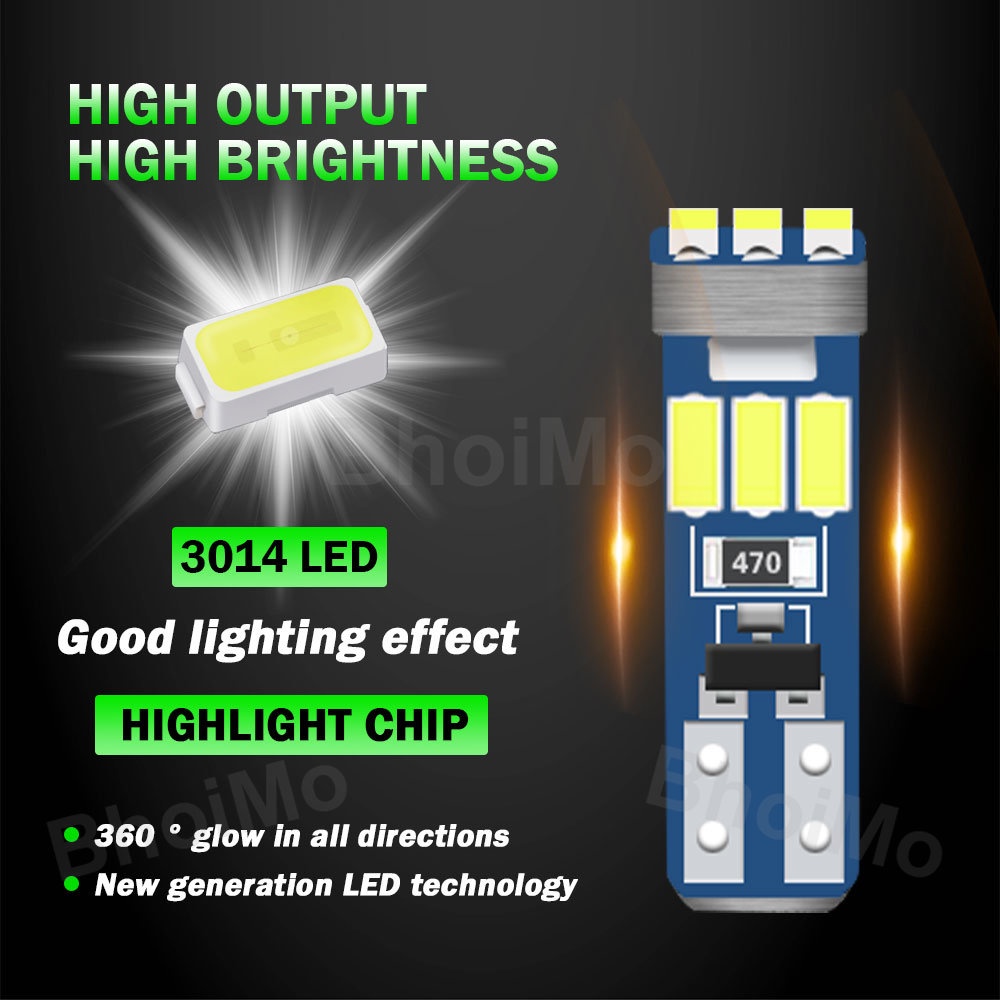 Đèn LED T5 2021 9SMD W3W 3014 17 73 74 27 21 T5 DC12V Chuyên Dụng Cho Bảng Điều Khiển Xe Hơi