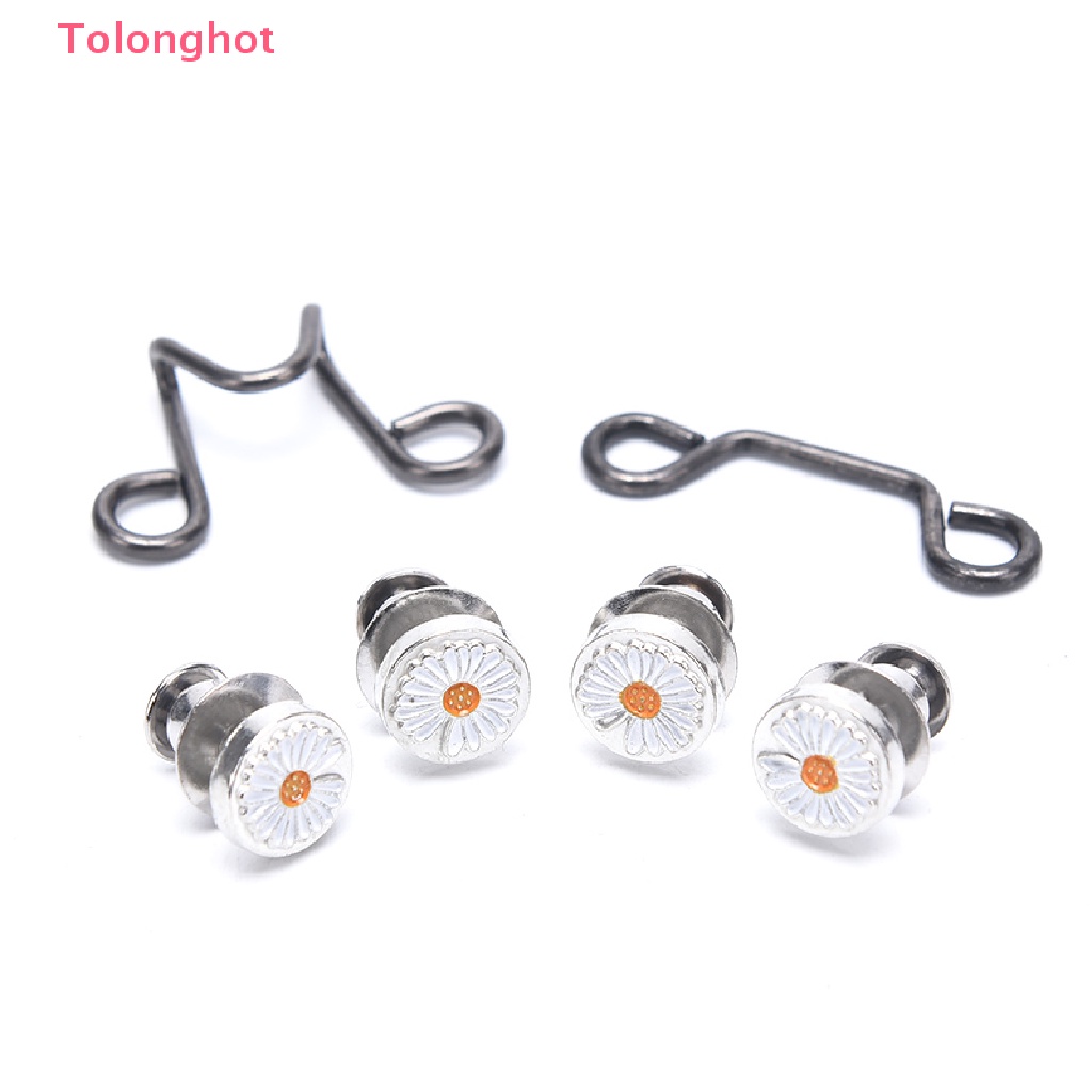 1 Bộ Nút Kim Loại Vô Hình Có Thể Tháo Rời Trang Trí Thắt Lưng Quần Jean DIY