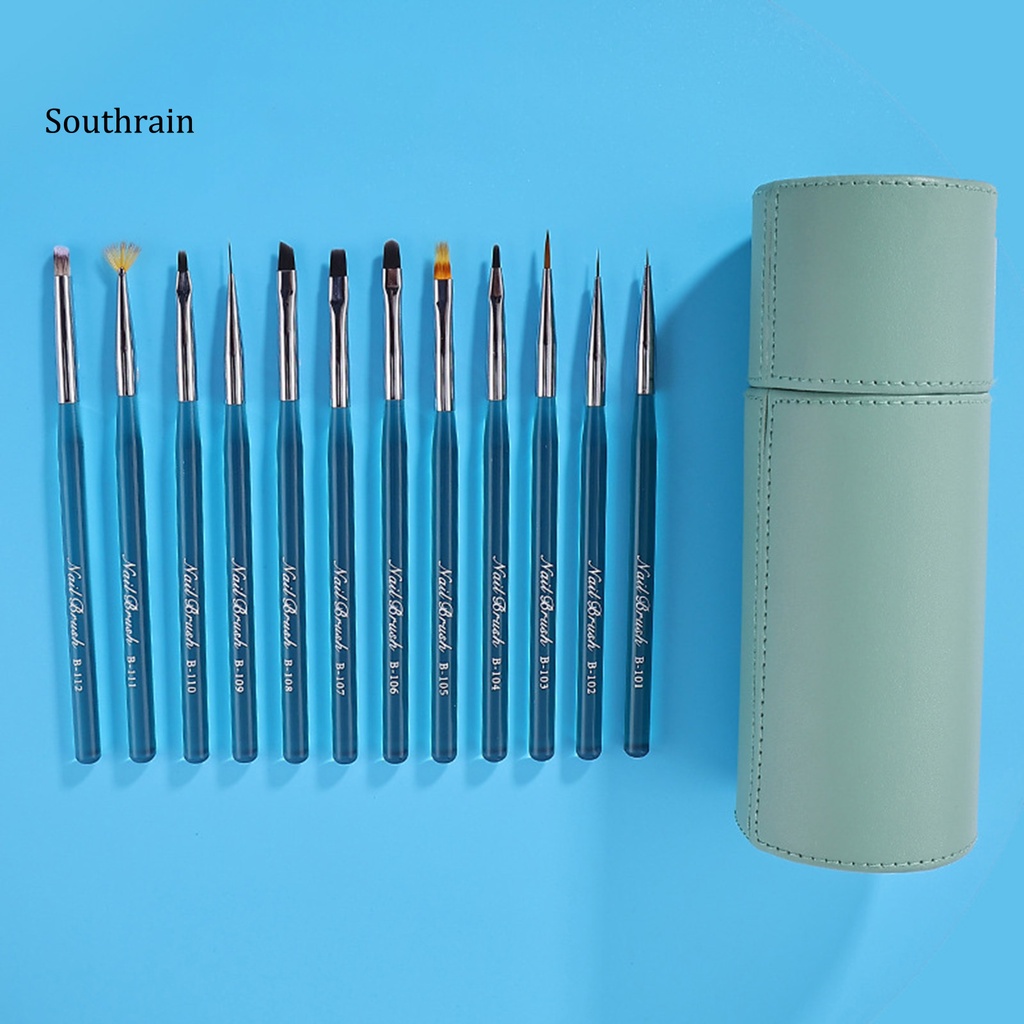 1 Bộ Cọ Vẽ Móng Tay Bằng Nhựa Lông Mềm Siêu Nhẹ Chống Chảy Xệ Có Thể Tái Sử Dụng