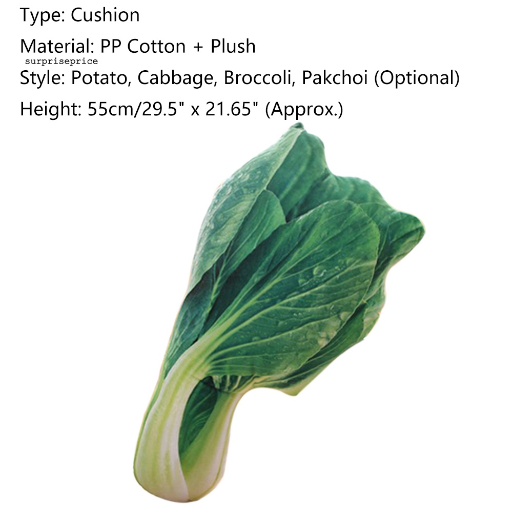 Gối Nhồi Bông Hình Rau Củ Quả Broccoli Dễ Thương