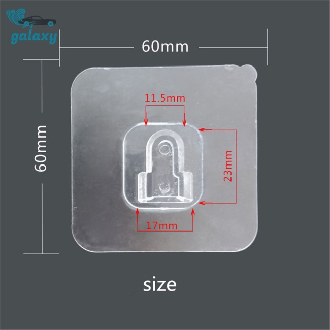 Galaxy Móc Treo Đồ Dán Tường Hai Mặt Trong Suốt Có Giác Hút Tiện Dụng Cho Nhà Bếp