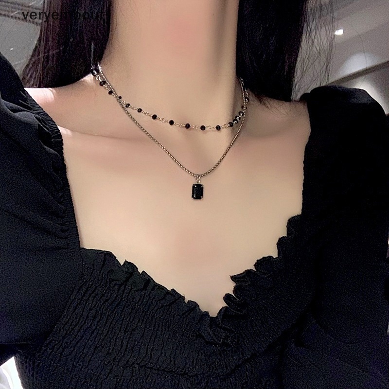 Vòng Cổ Choker Hai Lớp Màu Sắc Bạc Thời Trang Dành Cho Nữ