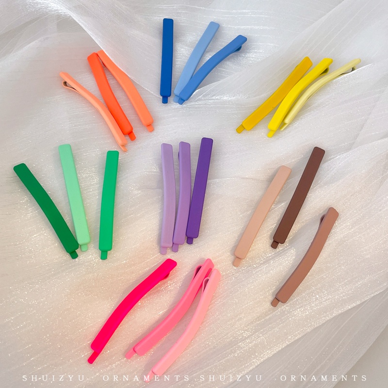 Bộ 6 Kẹp Tóc Một Bên Không Để Lại Dấu Vết Màu Sắc Dành Cho Bạn Gái