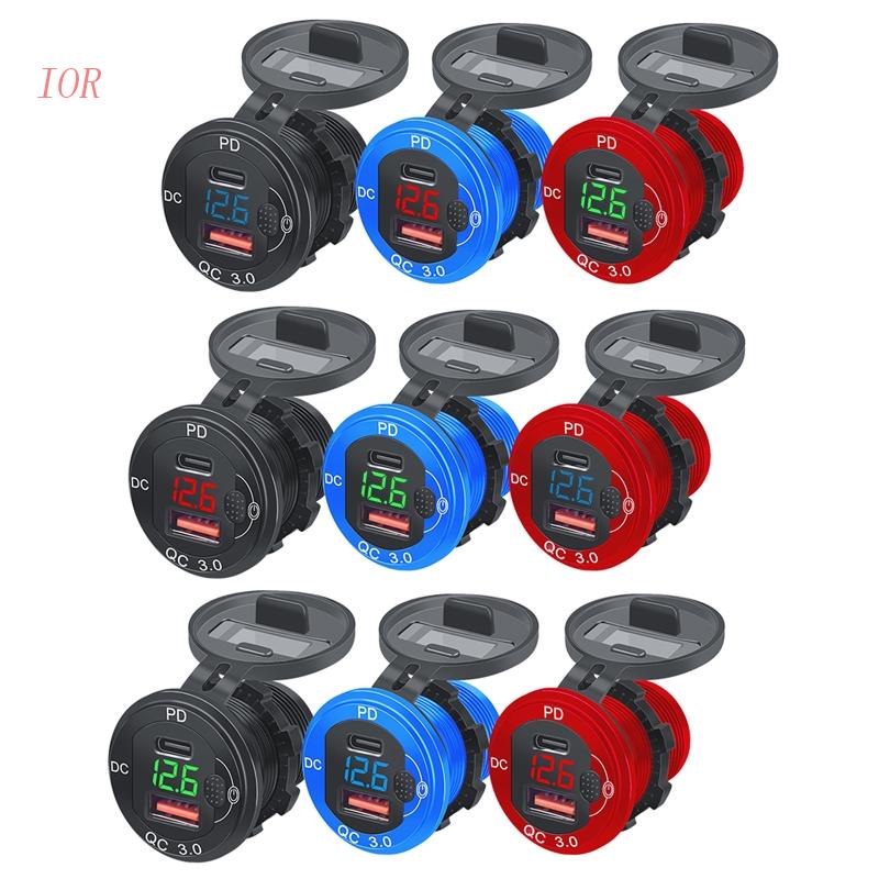 Ổ Cắm Sạc PD &amp; QC3.0 Đa Năng Cho Xe Hơi