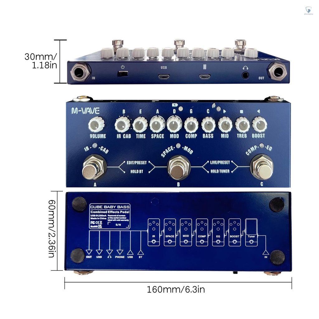 [laptvn] M-bave Khối Lập Phương Hiệu Ứng Âm Thanh Không Dây Đa Năng Nhỏ Gọn Kết Hợp Với Điện Thoại Ghi Âm