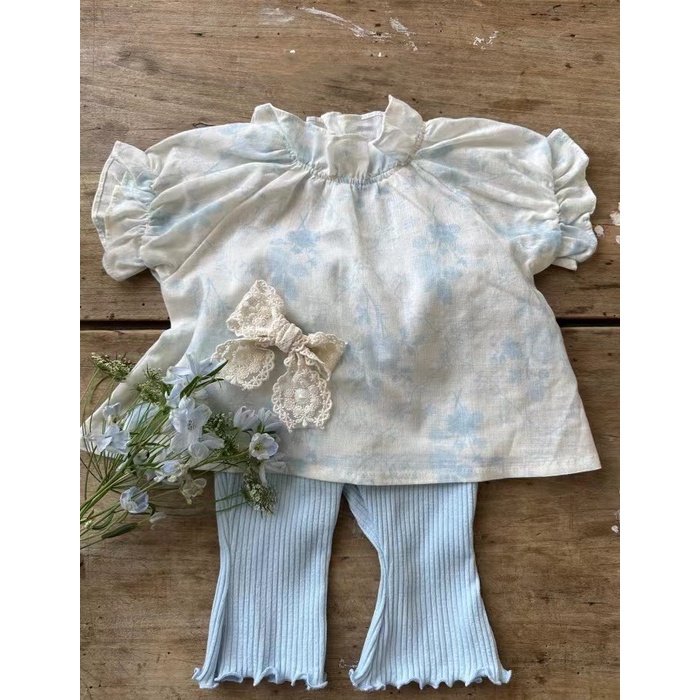 Quần Dài Ống Loe Màu Trơn Họa Tiết Kẻ Sọc Thời Trang Xuân Hè Cho Bé Gái