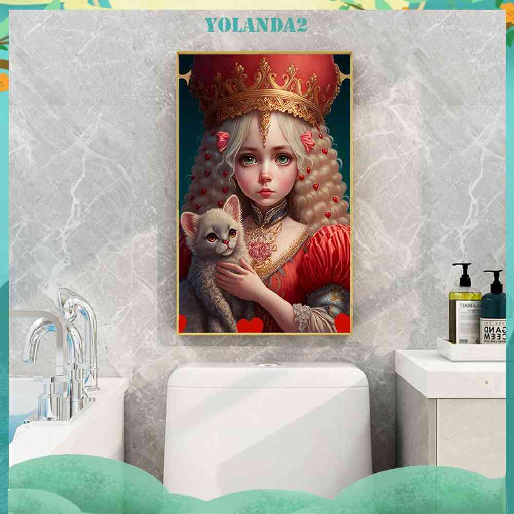 Tranh Đính Đá Kim Cương Toàn Bộ 5D DIY Hình Vẽ Cô Gái Trang Trí Nhà Cửa