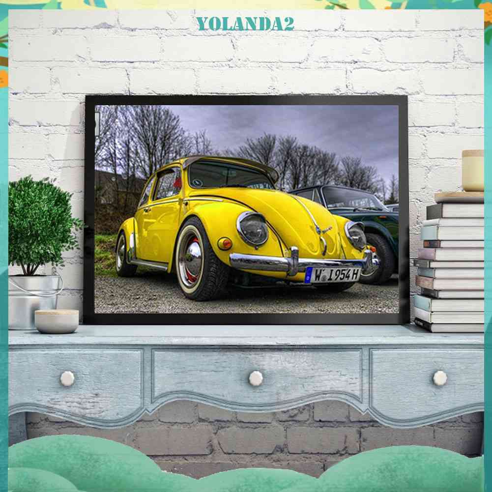 Bộ Tranh Đính Đá 5D Tự Làm Hình Bọ Rùa Volkswagen