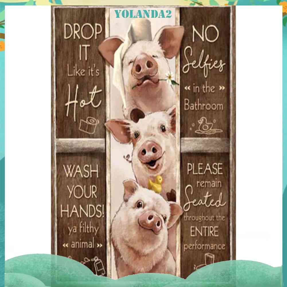 Tranh Đính Đá Kim Cương Toàn Bộ 5D DIY Hình Ba Chú Heo